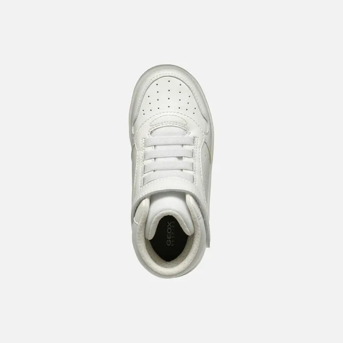Geox Sneakers WASHIBA JUNIOR White High Top Sneakers White 8211 Kids