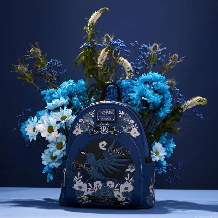 Harry Potter Ravenclaw House Floral Tattoo Mini Backpack Unisex Loungefly Backpacks Harry Potter Ravenclaw House Floral Tattoo Mini Backpack Unisex Loungefly Backpacks