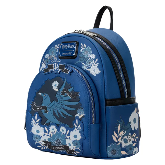 Harry Potter Ravenclaw House Floral Tattoo Mini Backpack Unisex Loungefly Backpacks Harry Potter Ravenclaw House Floral Tattoo Mini Backpack Unisex Loungefly Backpacks