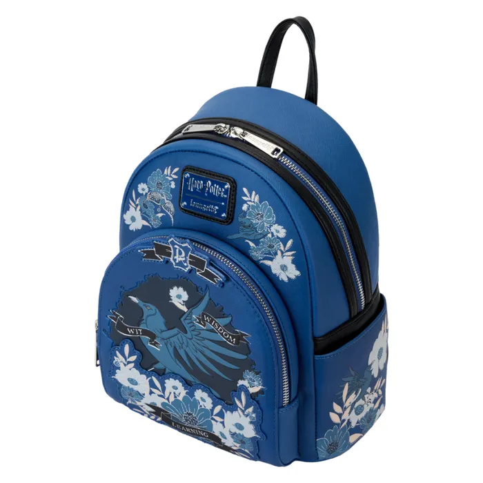 Harry Potter Ravenclaw House Floral Tattoo Mini Backpack Unisex Loungefly Backpacks Harry Potter Ravenclaw House Floral Tattoo Mini Backpack Unisex Loungefly Backpacks