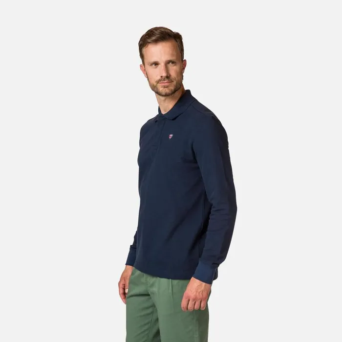 Herren Polos Und TShirts Rossignol LANGARMPOLOSHIRT FR HERREN ROSSI Darknavy715