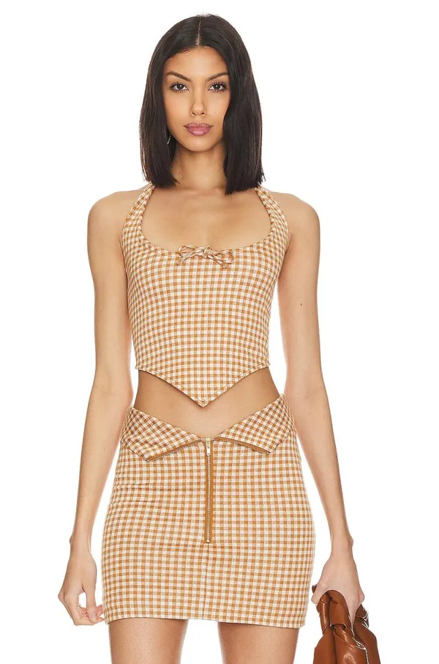 Holland Top Brown and White Women Lovers and Friends Tops