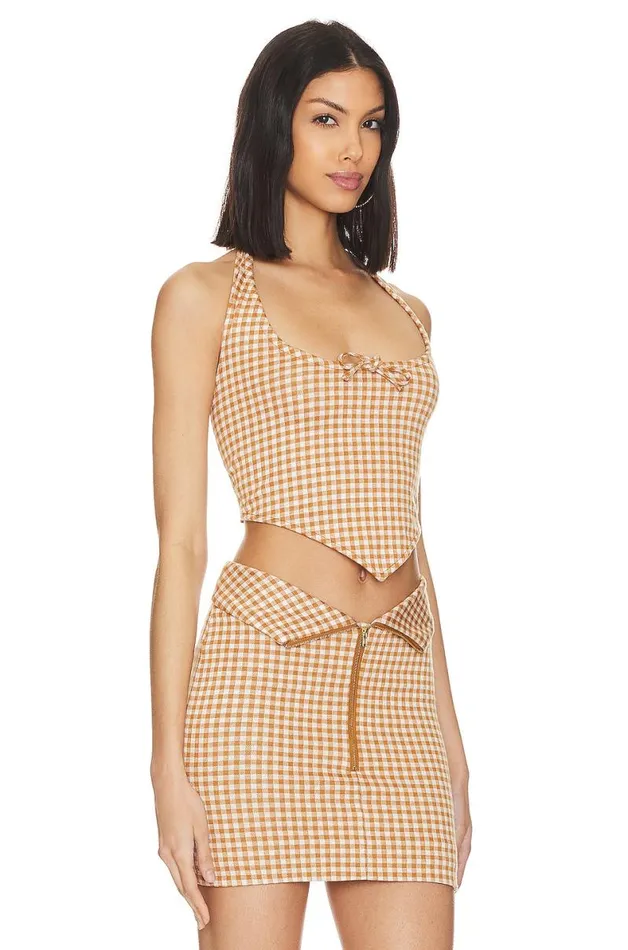 Holland Top Brown and White Women Lovers and Friends Tops