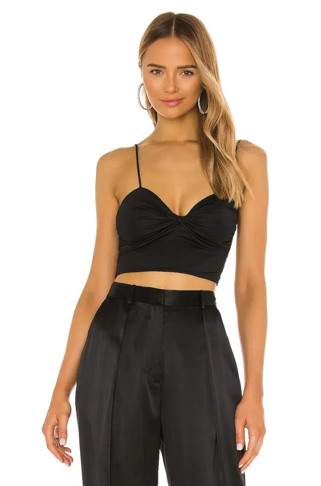Ida Twist Front Top Black Women Lovers and Friends Tops
