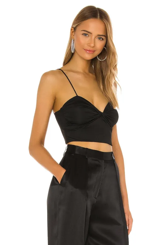 Ida Twist Front Top Black Women Lovers and Friends Tops