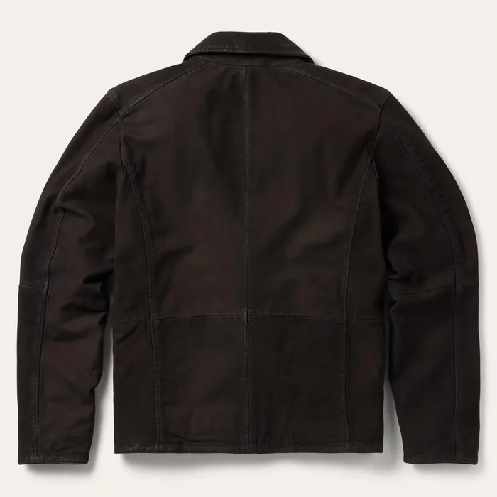 Jackets Men Stetson Zip Front Suede Leather Jacket Brown