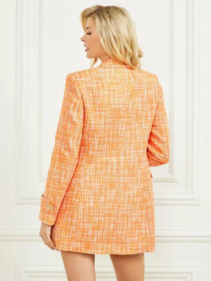 Jackets Women Marciano Luella Tweed Blazer Mayan Sunset Multi Jackets Women Marciano Luella Tweed Blazer Mayan Sunset Multi
