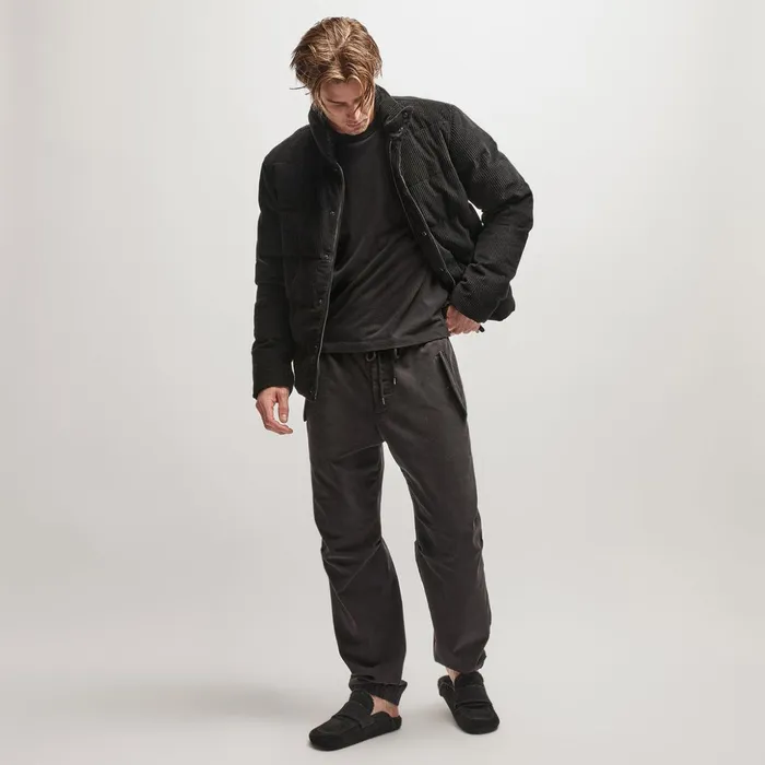 James Perse JacketsOuterwear Down Filled Cord Jacket Black 8211 Men