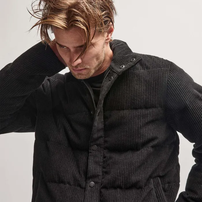 James Perse JacketsOuterwear Down Filled Cord Jacket Black 8211 Men