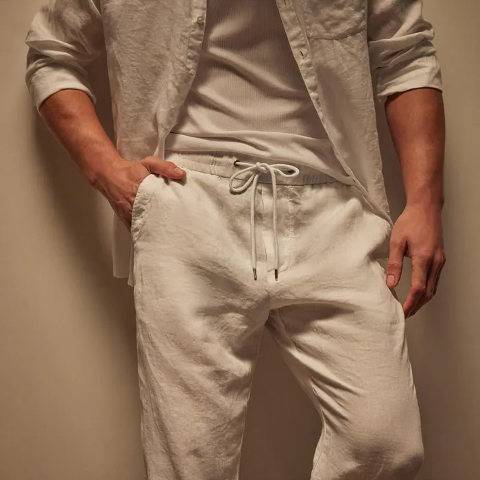 James Perse PantsDenim Relaxed Linen Pant White 8211 Men
