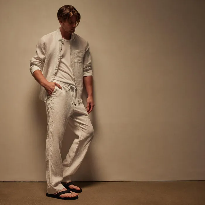 James Perse PantsDenim Relaxed Linen Pant White 8211 Men