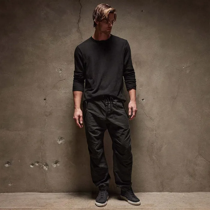 James Perse PantsDenim Textured Flight Pant Black 8211 Men