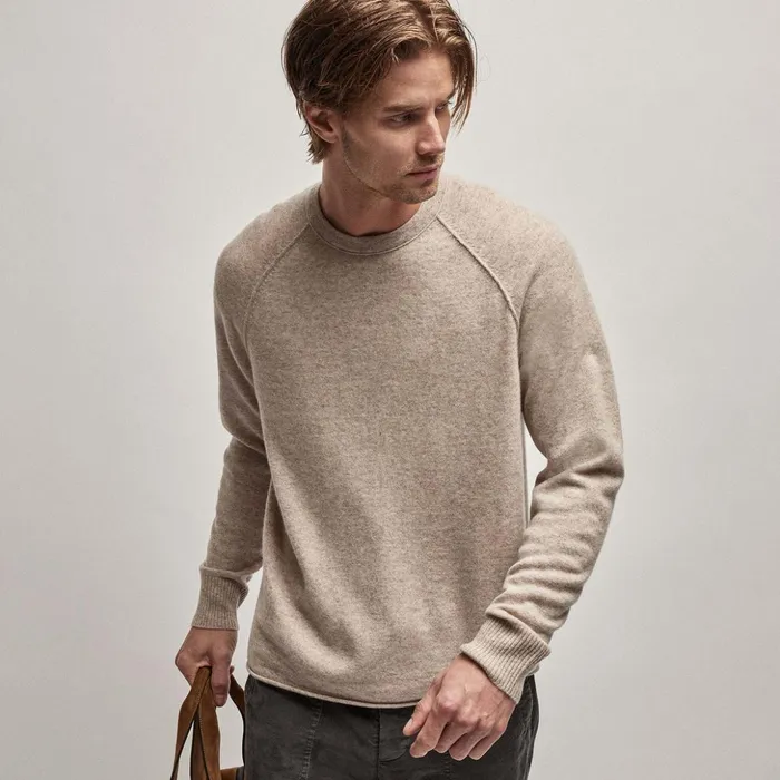James Perse Sweaters Recycled Cashmere Raglan Stone 8211 Men