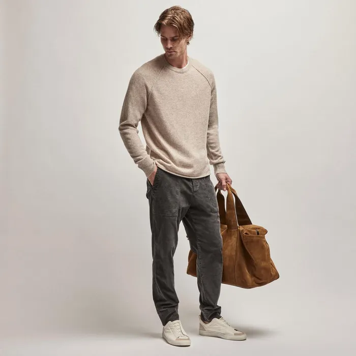 James Perse Sweaters Recycled Cashmere Raglan Stone 8211 Men