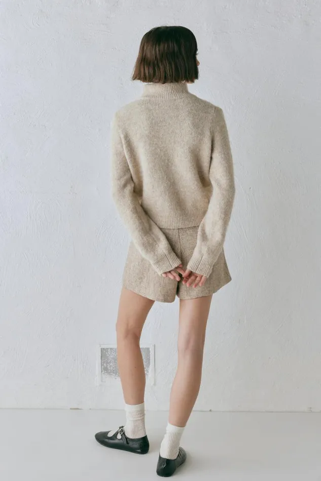 JumpersSweaters Women VRG GRL Henley Knit Cardigan Marle JumpersSweaters Women VRG GRL Henley Knit Cardigan Marle