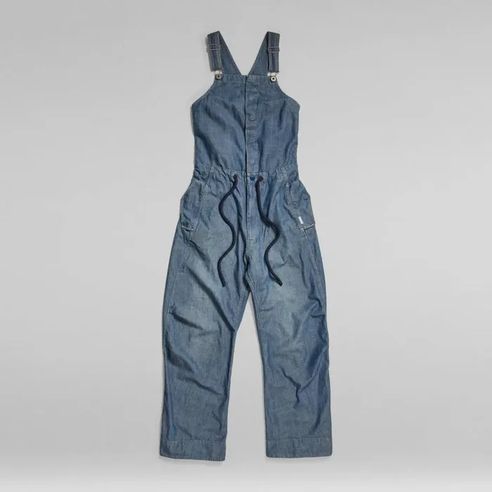 Jumpsuits Women GStar RAW 3D Bib Overall Antic Faded Aegean Blue