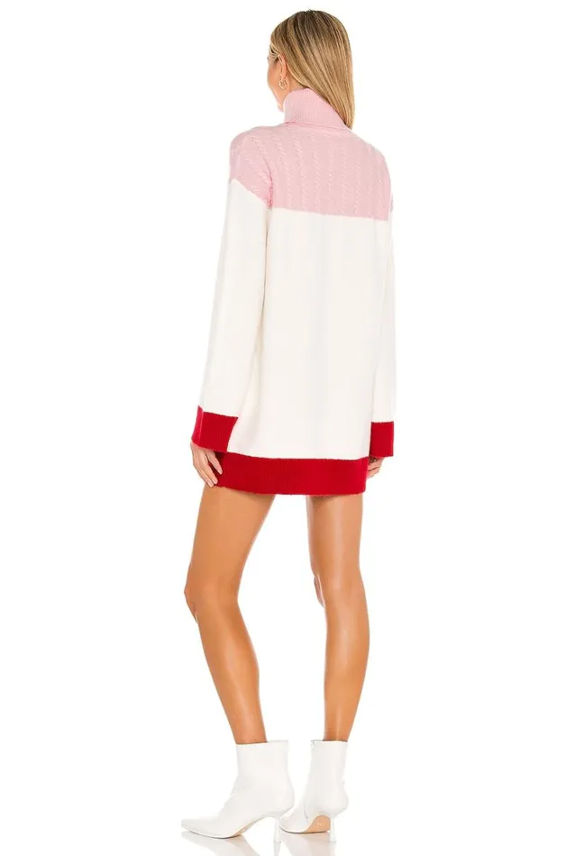 Kane Sweater Dress Pink and Red Women Lovers and Friends Dresses