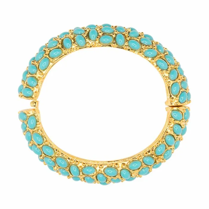 Kenneth Jay Lane Light Color Bracelets Women Turquoise Cabochon Bracelet Kenneth Jay Lane Light Color Bracelets Women Turquoise Cabochon Bracelet