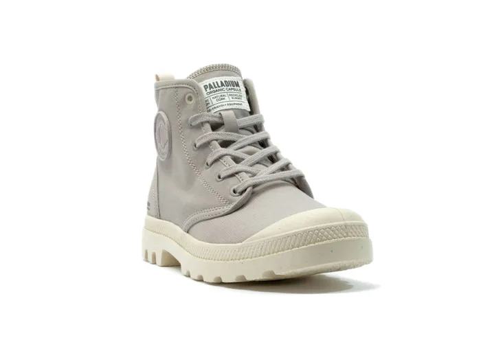 Kids Boots PALLADIUM PAMPA HI ZIP ORGANIC Grey Berry Kids Boots PALLADIUM PAMPA HI ZIP ORGANIC Grey Berry