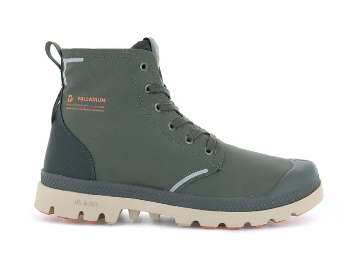 Kids Boots PALLADIUM PAMPA LITE RECYCLE WP Olive Nightbeluga