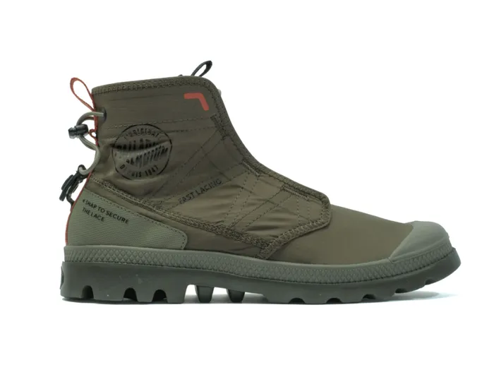 Kids Boots PALLADIUM PAMPA TRAVEL LITE RS Olive Night