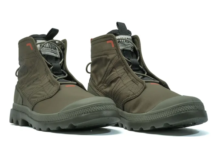 Kids Boots PALLADIUM PAMPA TRAVEL LITE RS Olive Night Kids Boots PALLADIUM PAMPA TRAVEL LITE RS Olive Night