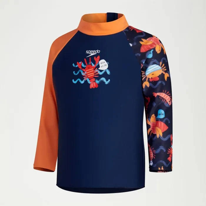 Kids Boy039s Rash Vests Speedo Boys Digital Long Sleeve Rash Top Blue