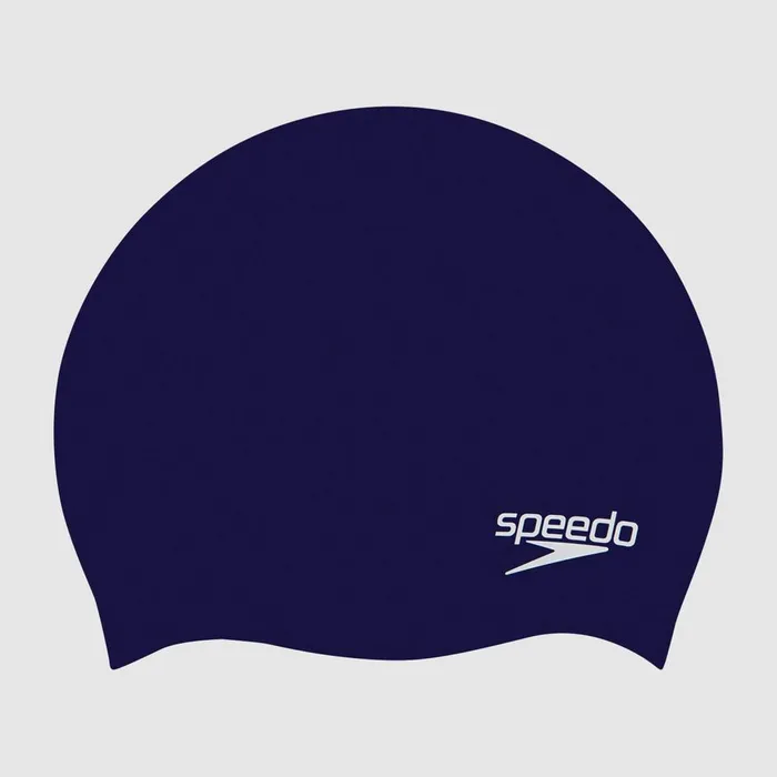 Kids Kid039s Caps Speedo Junior Plain Moulded Silicone Cap Navy