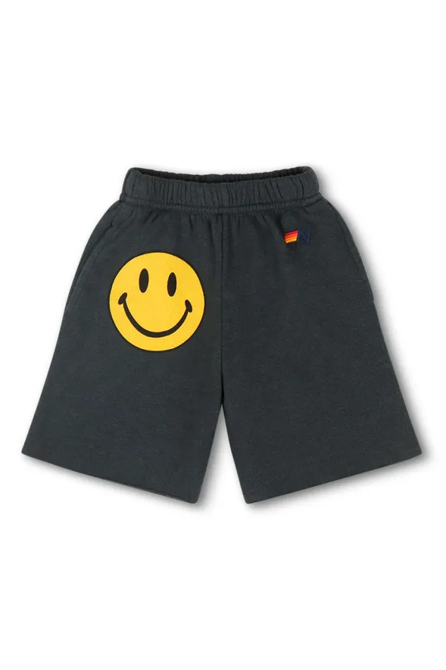 Kids Shorts Aviator Nation Smiley Sweatshorts 8211 Charcoal
