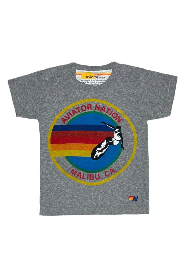 Kids Tees Aviator Nation Malibu Tee 8211 Heather Grey