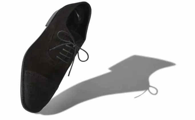 LaceUps Men Manolo Blahnik WITNEYBlack Suede Cap Toe Oxfords