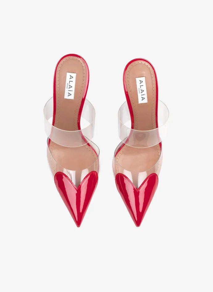 Lacquer Red LE CUR MULES IN PATENT CALFSKIN Women Alaa Mules Lacquer Red LE CUR MULES IN PATENT CALFSKIN Women Alaa Mules