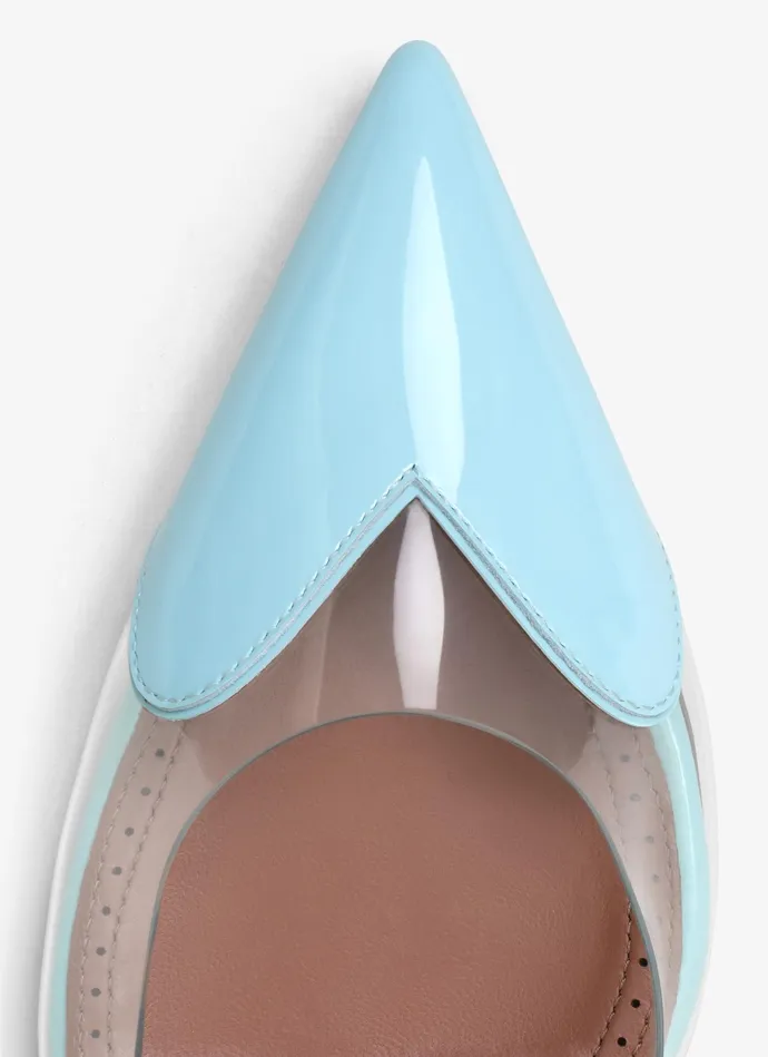 Lagoon Blue LE CUR FLAT SLINGBACKS IN PATENT CALFSKIN Women Alaa Flat Shoes