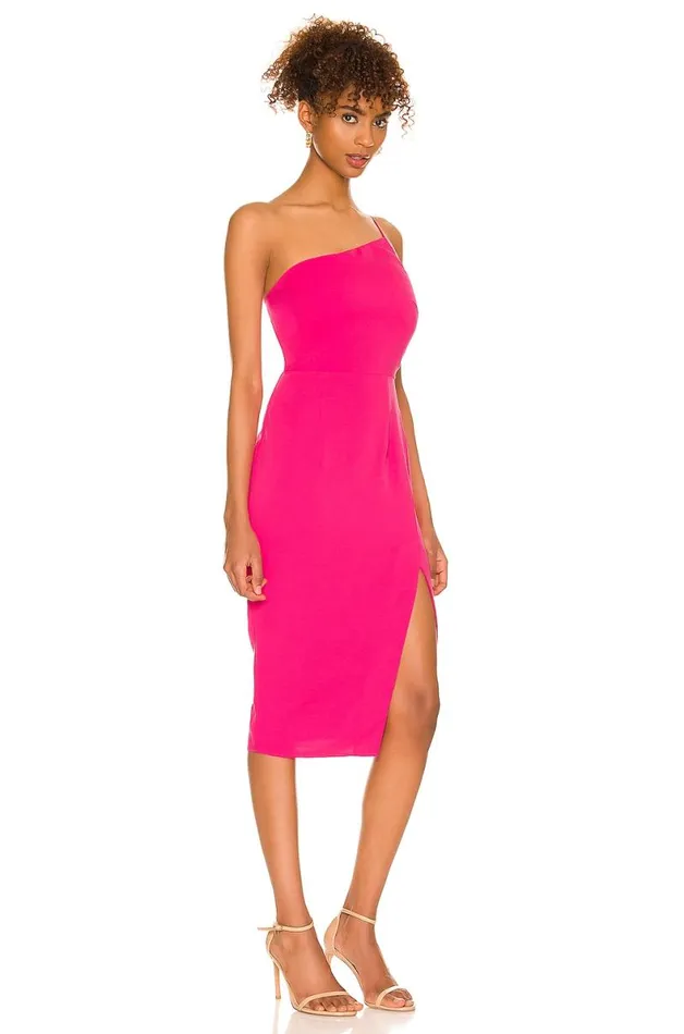 Lazo Midi Dress Hot Pink Women Lovers and Friends Dresses