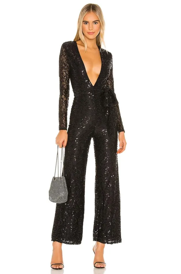 Leighton Jumpsuit Black Women Lovers and Friends Jumpsuits