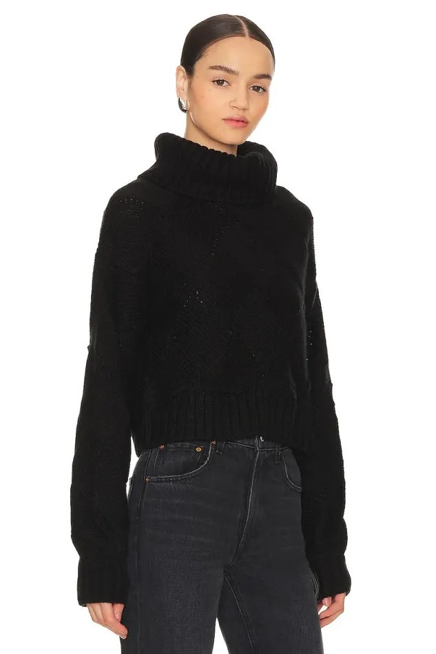 Lilah Turtleneck Black Women Lovers and Friends Sweaters and Knits