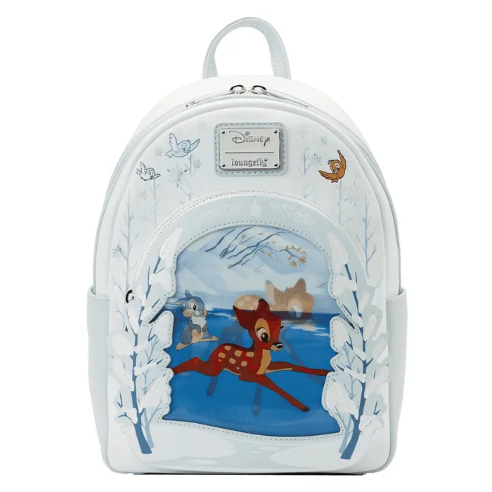 Limited Edition Bundle Exclusive 8211 Bambi On Ice Lenticular Mini Backpack And Pop Bambi Flocked Unisex Loungefly Backpacks