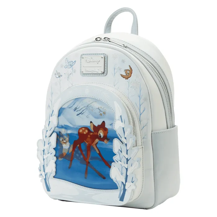 Limited Edition Bundle Exclusive 8211 Bambi On Ice Lenticular Mini Backpack And Pop Bambi Flocked Unisex Loungefly Backpacks