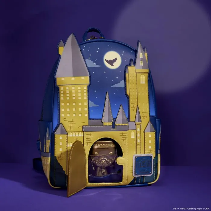 Limited Edition Hogwarts School Of Witchcraft And Wizardry Albus Dumbledore Pop and Bag Bundle Unisex Loungefly Backpacks