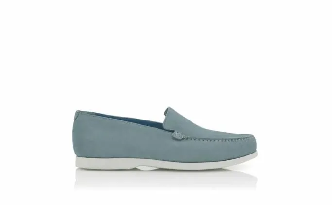 Loafers Men Manolo Blahnik MONACOLight Blue Suede Loafers Loafers Men Manolo Blahnik MONACOLight Blue Suede Loafers