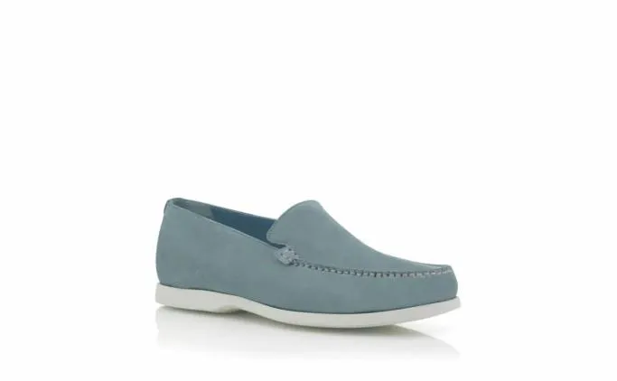 Loafers Men Manolo Blahnik MONACOLight Blue Suede Loafers Loafers Men Manolo Blahnik MONACOLight Blue Suede Loafers