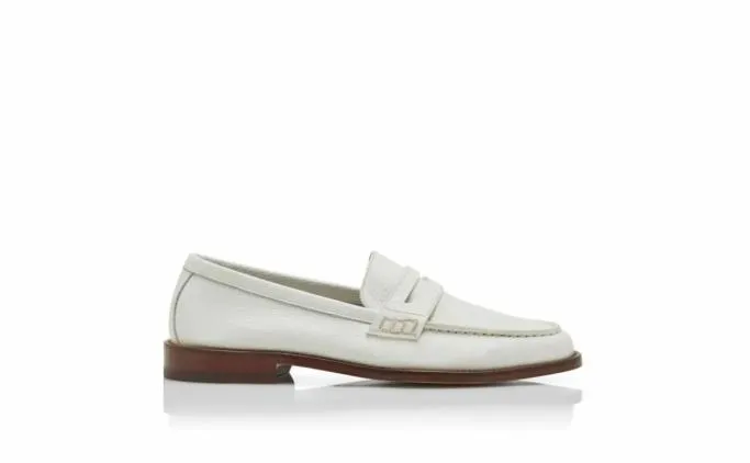 Loafers Men Manolo Blahnik PERRYWhite Calf Leather Penny Loafers Loafers Men Manolo Blahnik PERRYWhite Calf Leather Penny Loafers