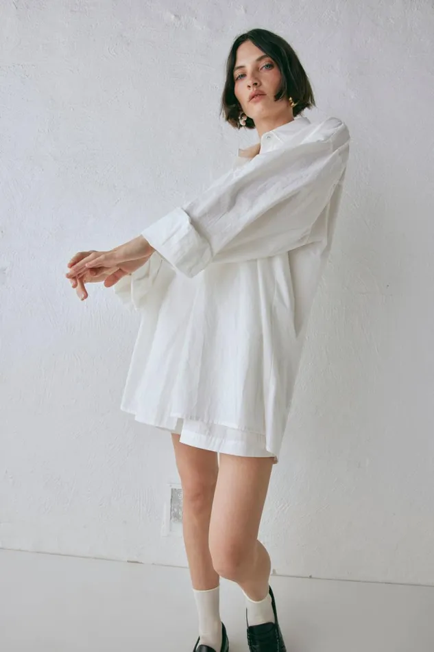 Long Sleeve Women VRG GRL June Shirt White