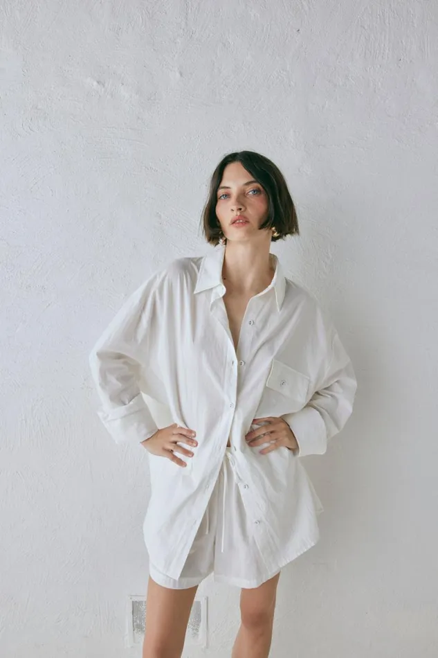 Long Sleeve Women VRG GRL June Shirt White