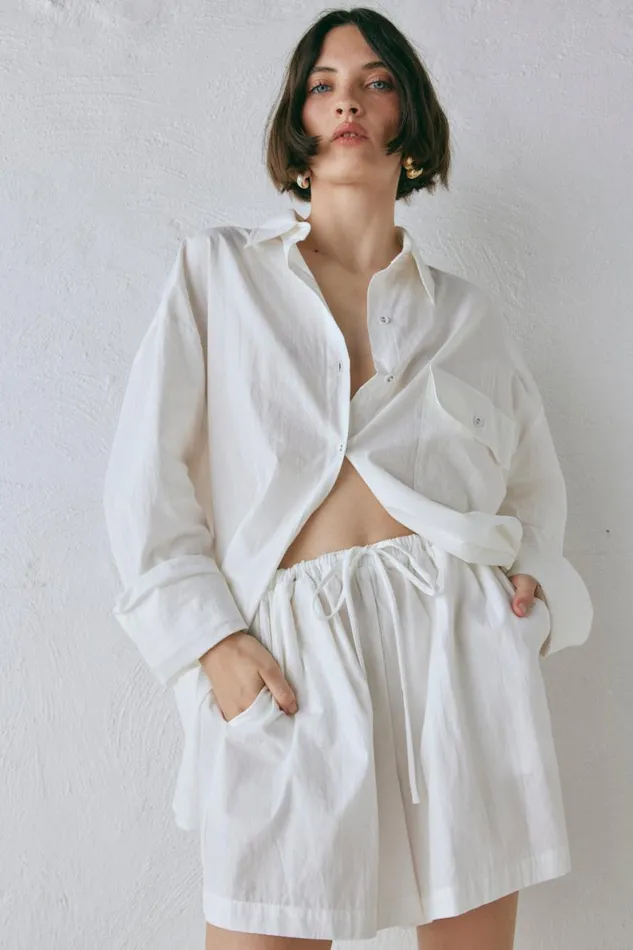 Long Sleeve Women VRG GRL June Shirt White