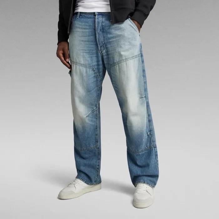 Loose Men GStar RAW Carpenter 3D Loose Jeans Antique Faded Blue Agave