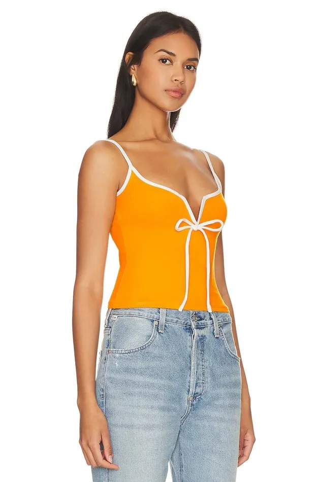 Maddison Top Orange and White Women Lovers and Friends Tops
