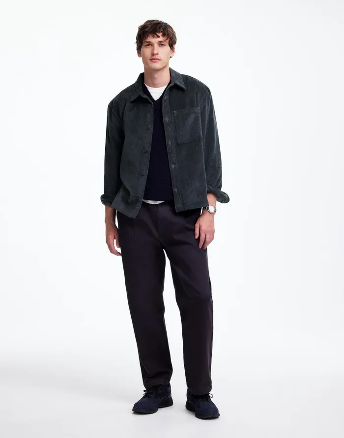Madewell Corduroy ShirtJacket Midnight Forest Men Shirts