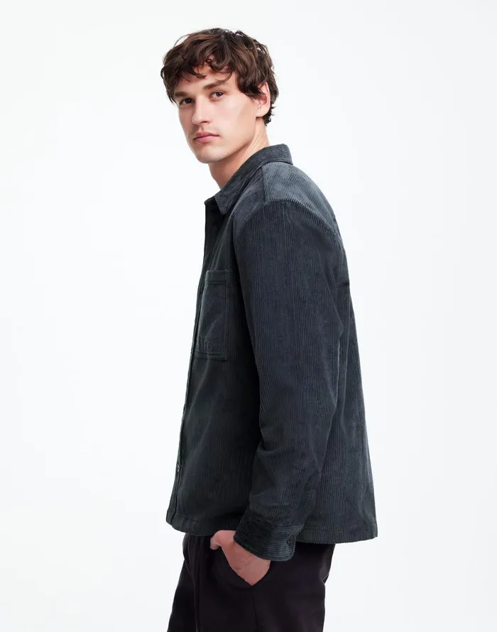 Madewell Corduroy ShirtJacket Midnight Forest Men Shirts