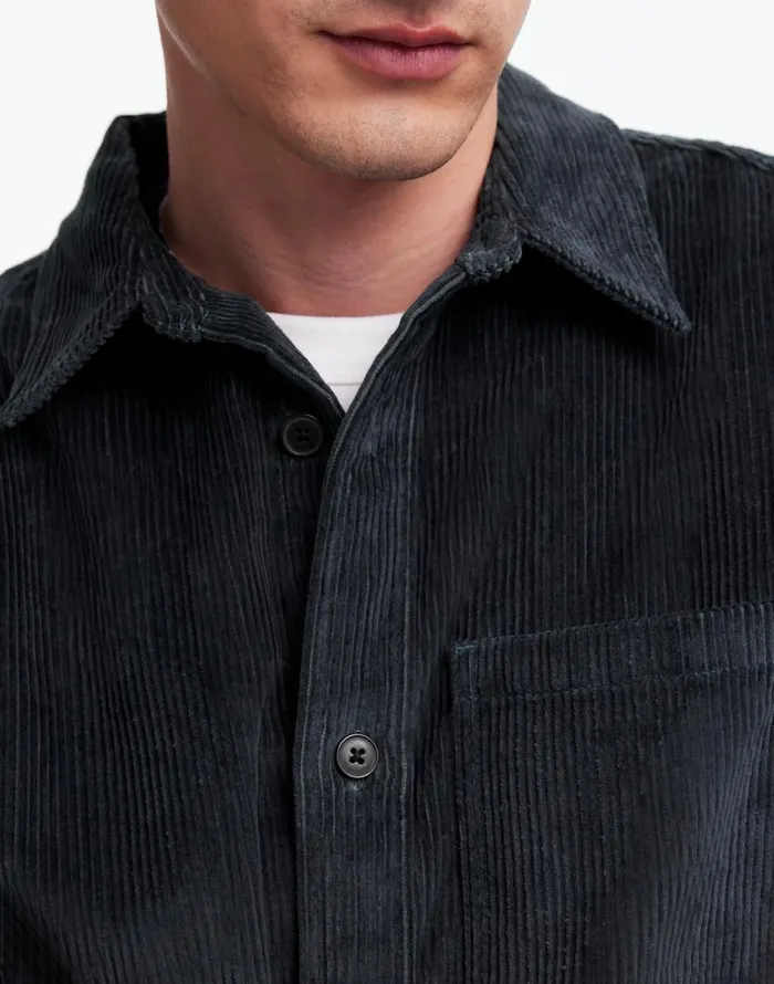 Madewell Corduroy ShirtJacket Midnight Forest Men Shirts
